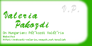 valeria pakozdi business card